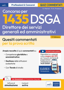CONCORSO 1435 DSGA DIRETTORE DEI SERVIZI GENERALI E AMMINISTRATIVI. TEST COMMENT
