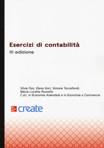 ESERCIZI DI CONTABILITA'